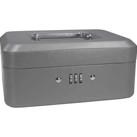 Steel Cash Box with Combination Lock, Metal Small 